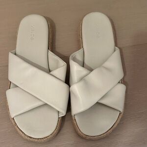 Vince Women's Cream Cross-Band Sandals - 38